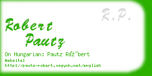 robert pautz business card